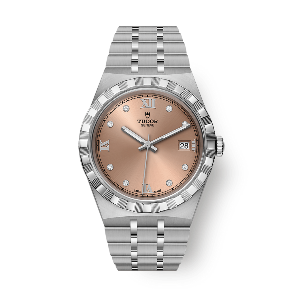 Tudor Tudor Royal 38 mm Pink Dial with Diamonds Stainless Steel Bracelet M28500-0009