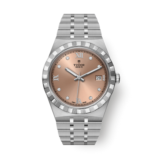 Tudor Tudor Royal 38 mm Pink Dial with Diamonds Stainless Steel Bracelet M28500-0009