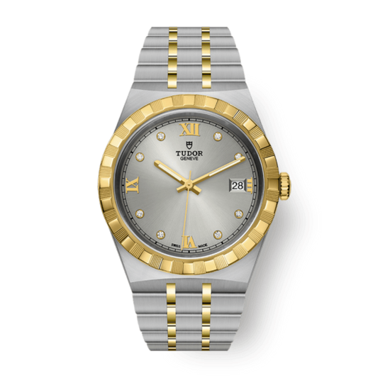 Tudor Tudor Royal 38 mm Silver Dial with Diamonds Stainless Steel Bracelet M28503-0002