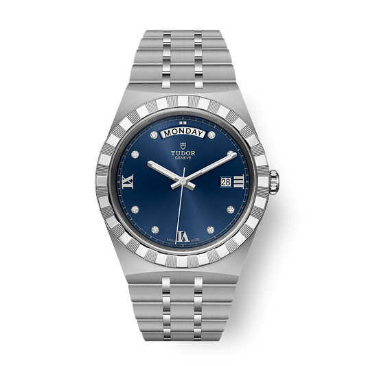 Tudor TUDOR Royal 41 mm Blue Dial with Diamonds Stainless Steel Bracelet M28600-0006