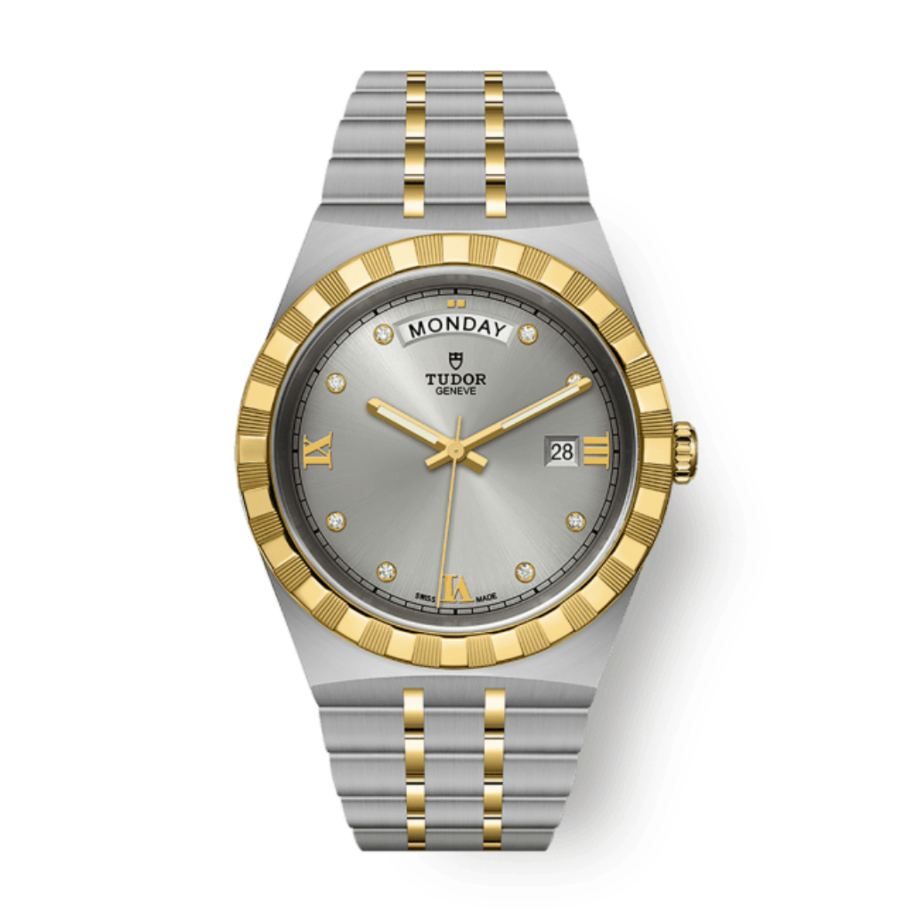 Tudor Tudor Royal 41 mm Silver Dial with Diamonds Stainless Steel Bracelet M28603-0002