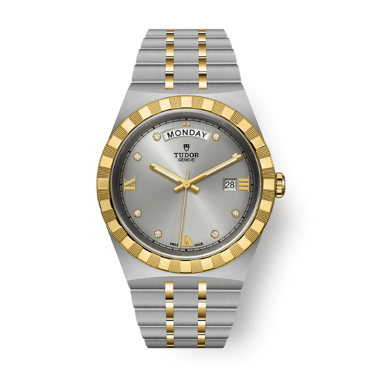 Tudor Tudor Royal 41 mm Silver Dial with Diamonds Stainless Steel Bracelet M28603-0002