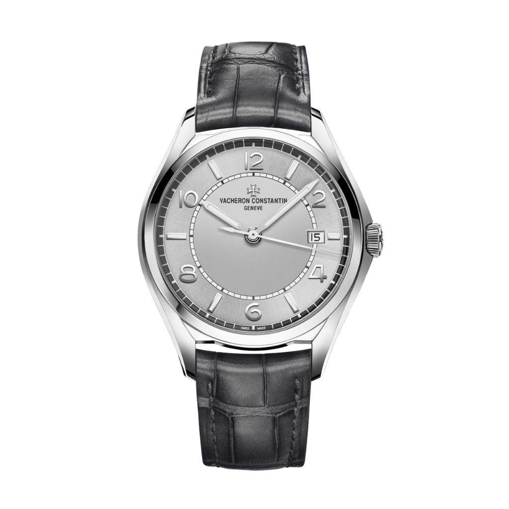 Vacheron Constantin Fiftysix self-winding 40 mm Silver Dial Stainless Steel   Leather Strap 4600E/000A-B442