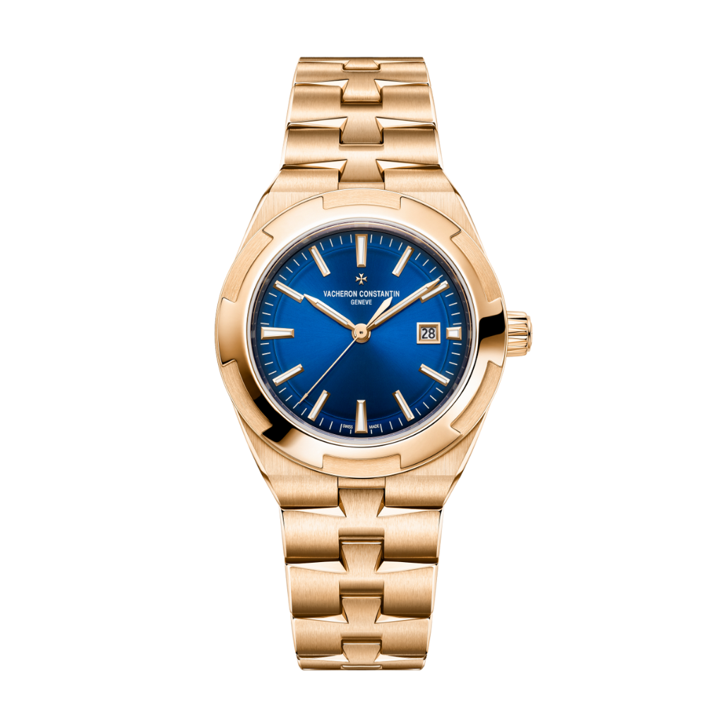 Vacheron Constantin Overseas self-winding 34.5 mm Blue Dial 18K Pink Gold Bracelet 4600V/200R-B979