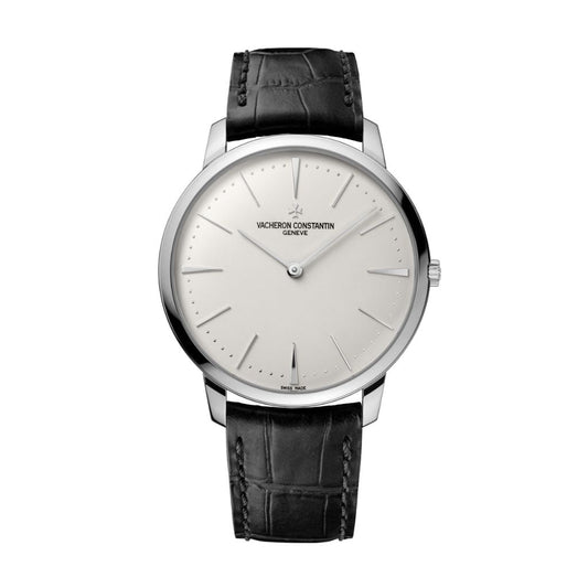 Vacheron Constantin Patrimony manual-winding 40 mm Silver Dial White Gold   Leather Strap 81180/000G-9117