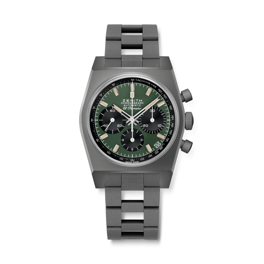 Zenith CHRONOMASTER REVIVAL SAFARI 37 mm Green Dial Titanium Bracelet 97.T384.400/57.M384