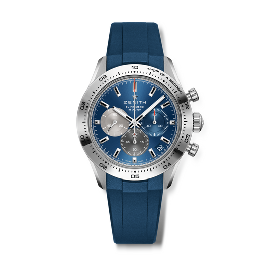 Zenith CHRONOMASTER SPORT 41 mm Blue Dial Stainless Steel Rubber Strap 03.3114.3600/51.R950