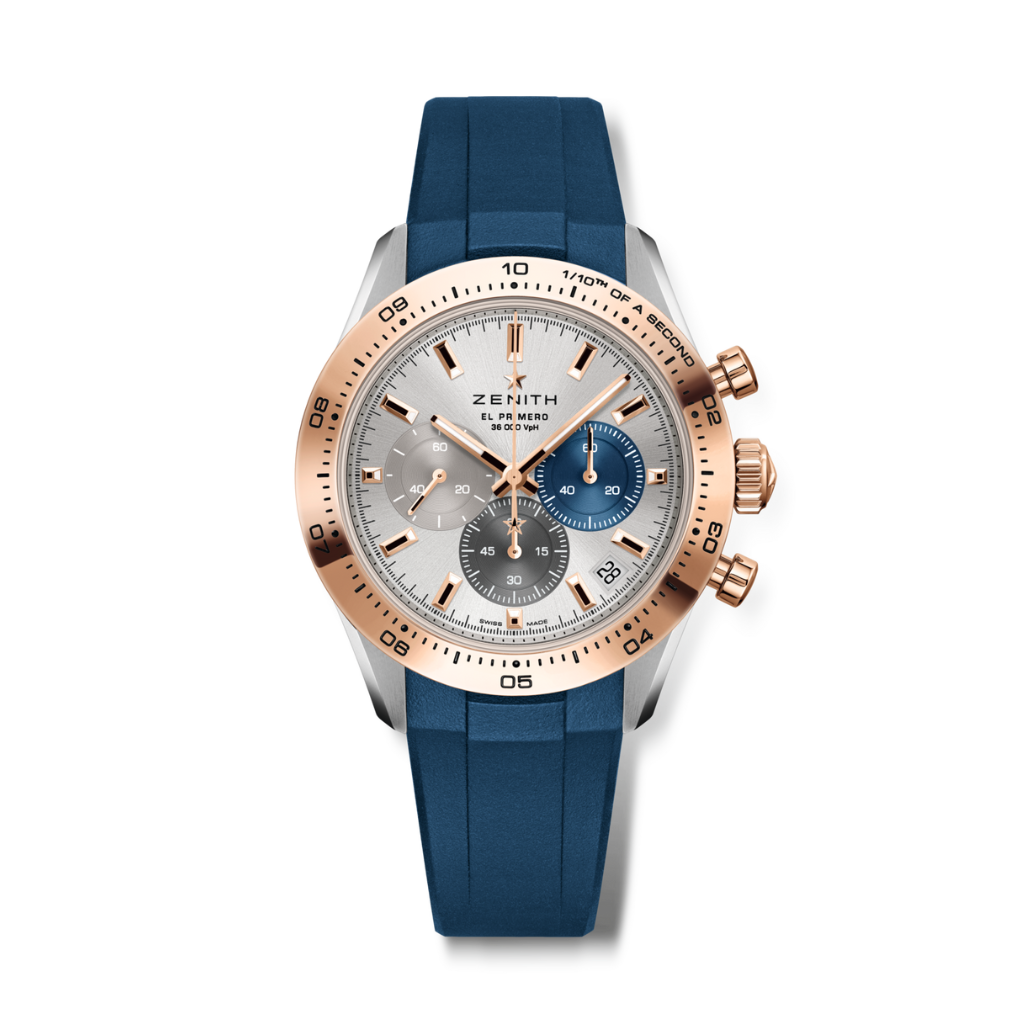 Zenith CHRONOMASTER SPORT 41 mm Silver Dial 18K Rose Gold And Stainless Steel Rubber Strap 51.3100.3600/69.R950