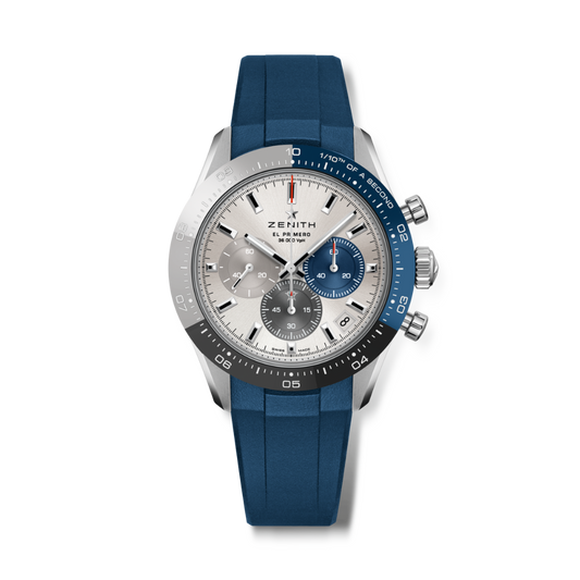 Zenith CHRONOMASTER SPORT 41 mm Silver Dial Stainless Steel with Tricolor Ceramic Rubber Strap 03.3103.3600/69.R950