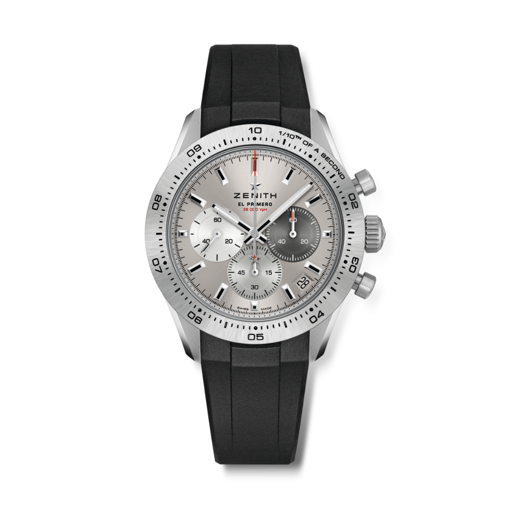 Zenith CHRONOMASTER SPORT 41 mm Silver Dial Titanium Rubber Strap 95.3100.3600/39.R951