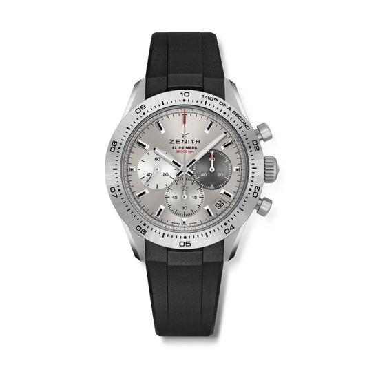 Zenith CHRONOMASTER SPORT 41 mm Silver Dial Titanium Rubber Strap 95.3100.3600/39.R951