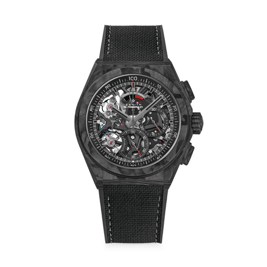 Zenith DEFY 21 44 mm Black Dial Black Carbon Rubber Strap 10.9000.9004/96.R921