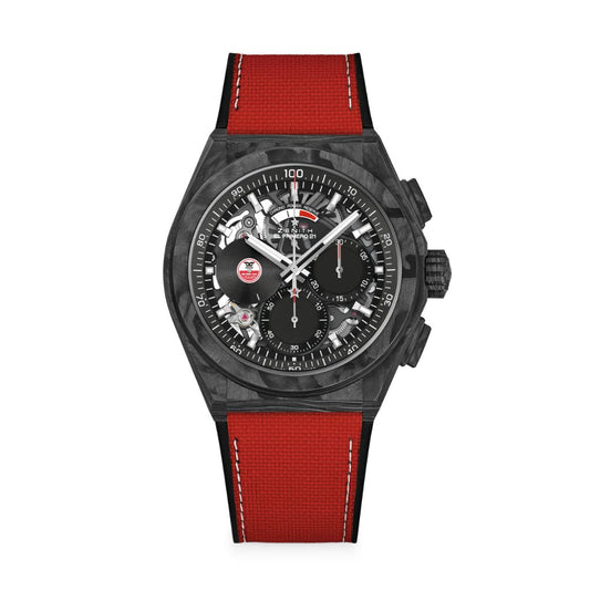 Zenith DEFY 21 CARL COX 44 mm Black Dial Black Carbon Rubber Strap 10.9001.9004/99.R941