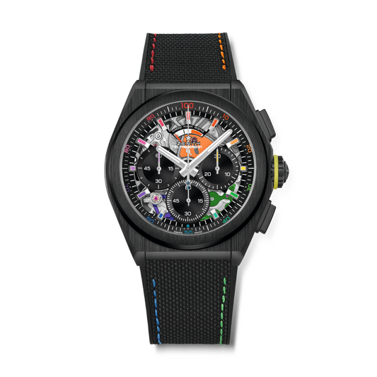 Zenith DEFY 21 Chroma II 44 mm Black Dial Black Ceramic Rubber Strap 49.9013.9004/21.R952
