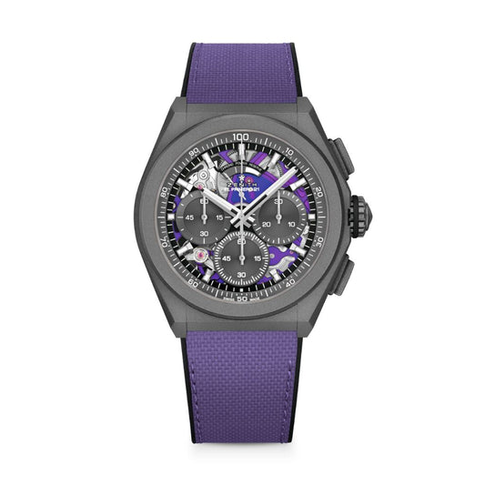 Zenith DEFY 21 Ultraviolet 44 mm Violet Dial Microblasted Titanium Rubber Strap 97.9001.9004/80.R922