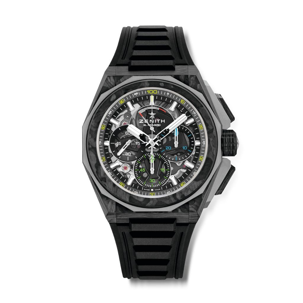 Zenith DEFY Extreme Carbon 45 mm Black Dial Carbon & Microblasted Titanium Rubber Strap 10.9100.9004/22.I200