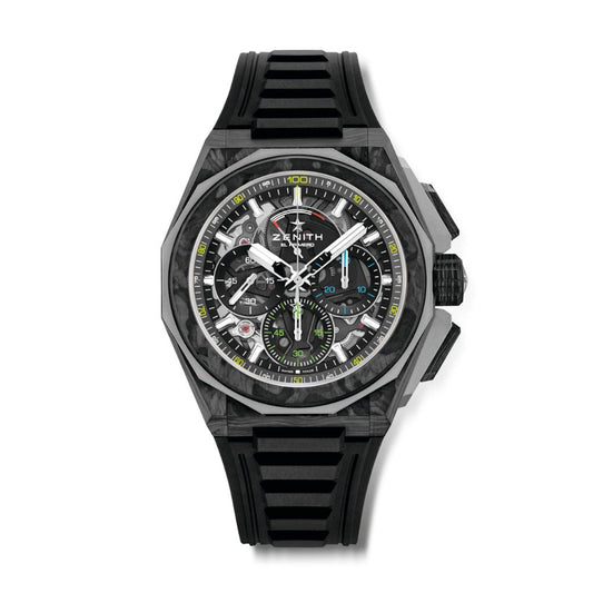 Zenith DEFY Extreme Carbon 45 mm Black Dial Carbon & Microblasted Titanium Rubber Strap 10.9100.9004/22.I200