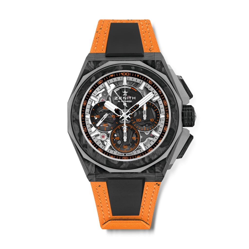 Zenith DEFY Extreme E Island X Prix 45 mm Black Dial Carbon & Microblasted Titanium Velcro Strap 10.9100.9004-4/26.I305