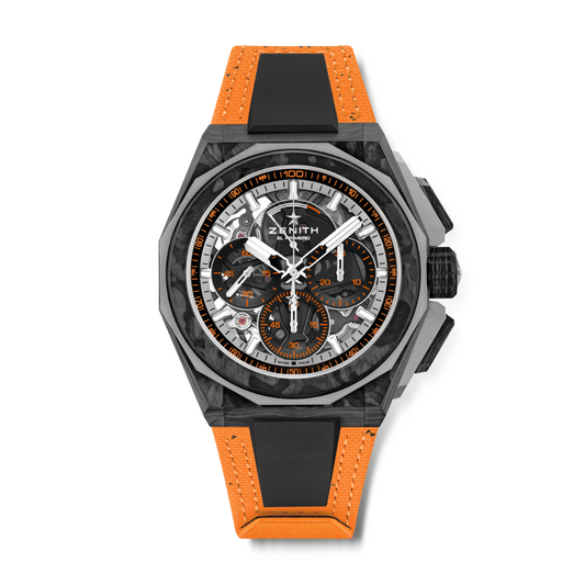 Zenith DEFY Extreme E Island X Prix 45 mm Black Dial Carbon & Microblasted Titanium Velcro Strap 10.9100.9004-4/26.I305