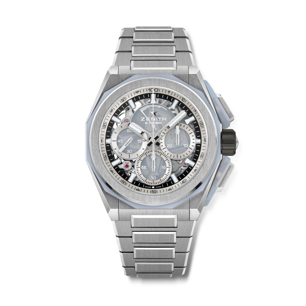Zenith DEFY Extreme Glacier 45 mm Silver Dial Brushed Titanium Bracelet 95.9201.9004/25.I001
