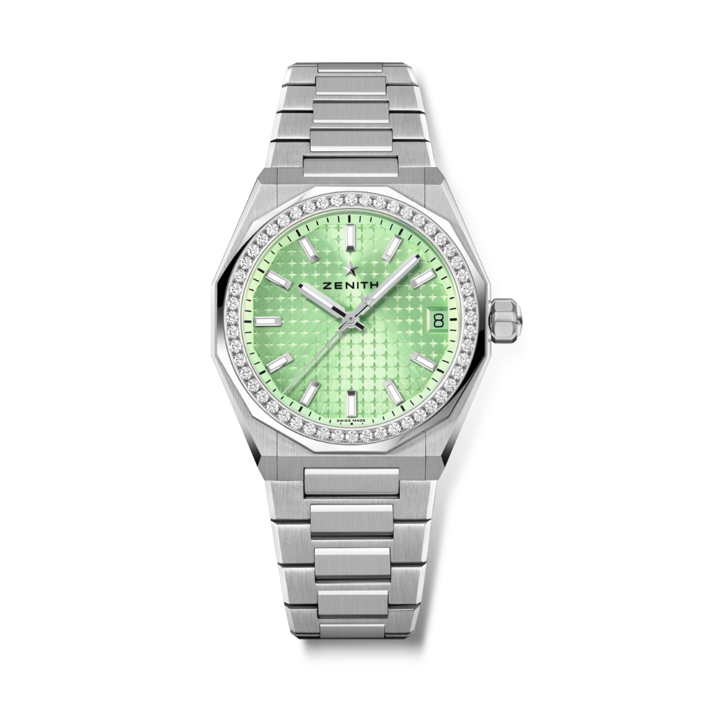 Zenith DEFY SKYLINE 36 mm Light Green Dial with Diamonds Stainless Steel Bracelet 16.9400.670/61.I001