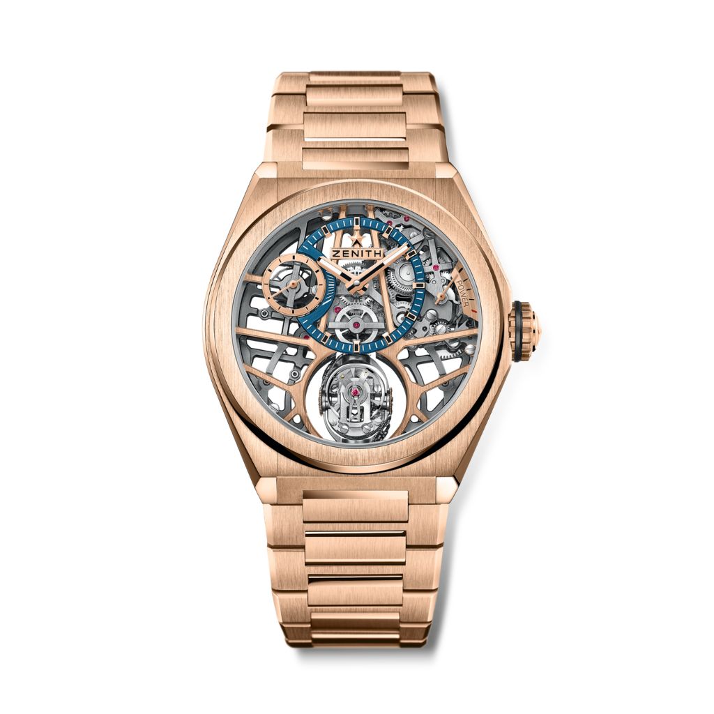 Zenith DEFY ZERO G 44 mm Transparent Dial 18k Rose Gold Bracelet 18.9000.8812/79.M9000