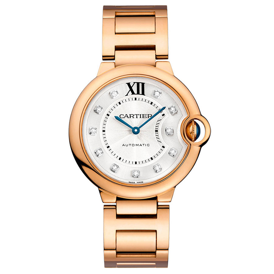 Cartier Ballon Bleu De Cartier 36mm WE902026 Silver Diamond Dial