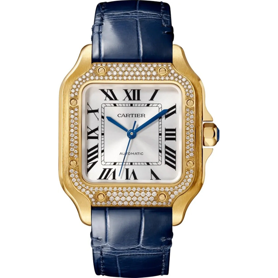 Cartier Santos de Cartier 35mm Silvered Sunray Dial WJSA0013